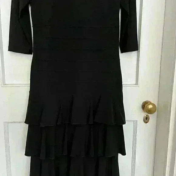BNWT Nueva Black Tiered/ Ruffle Dress Size 8 - Picture 8 of 13